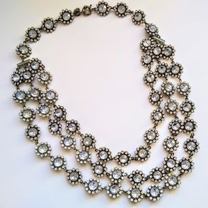J.Crew Multi-Strand Crystal Necklace